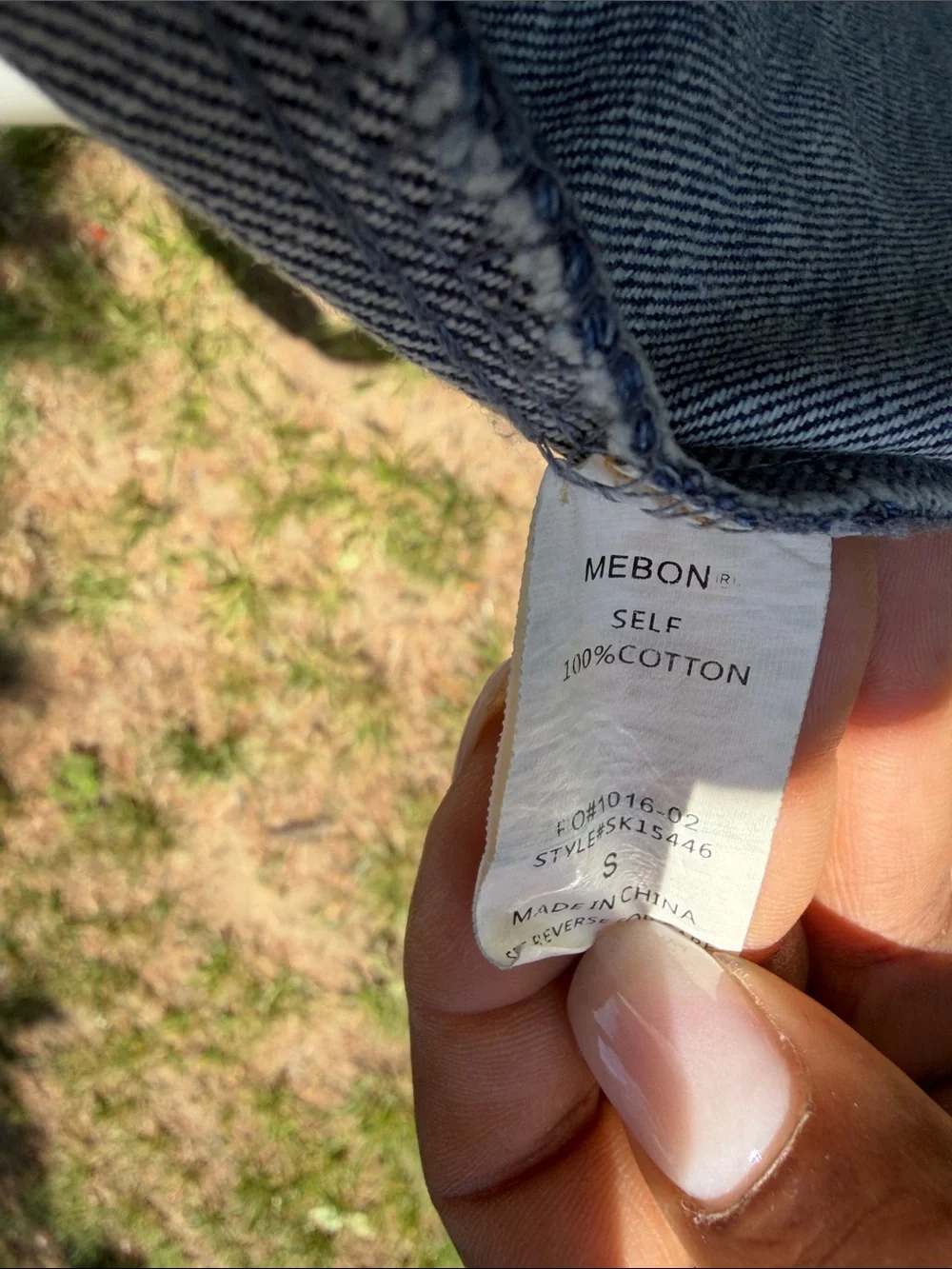 Mebon Dark Wash Denim Shirt Dress Button Front Western Style Small